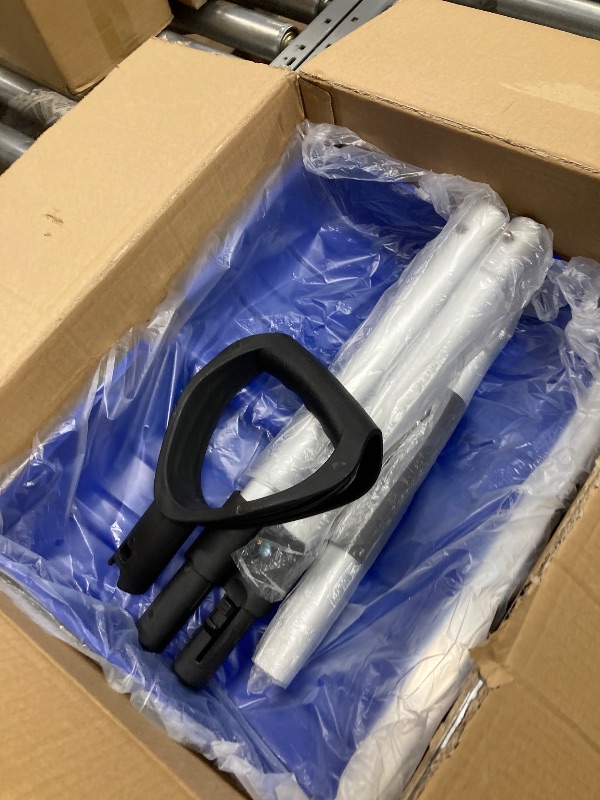 Photo 1 of  Snow Shovel for Driveway 40-52 Inch Long Portable Collapsible Shovel Metal Large Capacity Heavy Duty Snow Removal with Aluminum D Grip Handle for Home Garage Car Ice Removal(Blue)