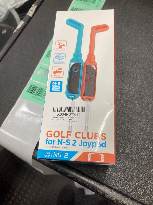 Photo 1 of [for ?????? ?/?] - MENEEA Golf Club Grip for Nintendo Switch 2/Switch 1 Joy-Con| for Mario Golf Nintendo Switch Game Accessories & Mario Golf Super Rush| Rotatable Clubhead,Detachable Storage