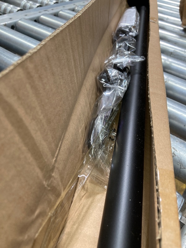 Photo 1 of 1 1/8 Inch Diameter Curtain Rods 36 to 72 Inches(3-6ft), Telescoping Heavy Duty Large Drapery Rod with Adjustable Aluminum Alloy Bracket, Solid End Caps for Windows Patio Decoration, Matte Black