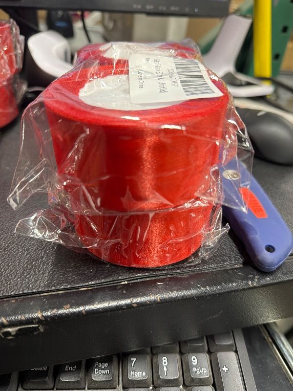 Photo 1 of 1 1/2 Inch Red Satin Ribbon,50 Yards Red Ribbon Solid Fabric Ribbon for Gift Wrapping Floral Bouquets Wedding Home Party Decoration