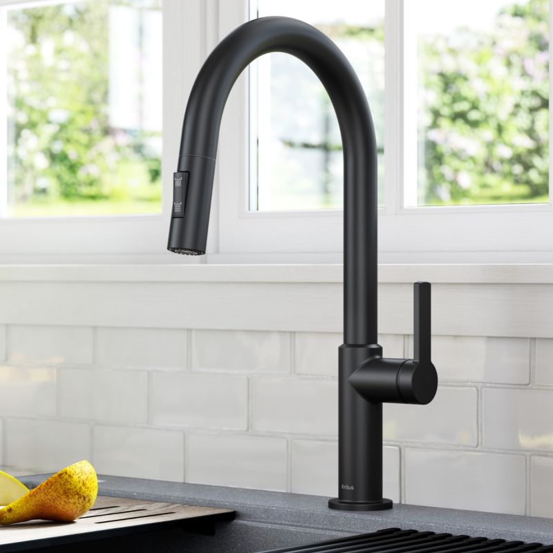 Photo 1 of **PARTS ONLY***KRAUS Oletto Single Handle Pull Down Kitchen Faucet in Matte Black, KPF-2820MB