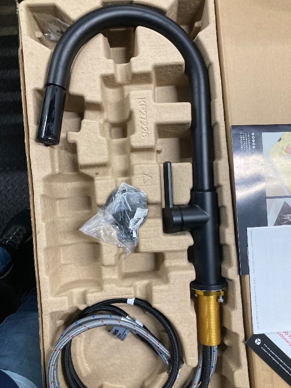 Photo 1 of **PARTS ONLY***KRAUS Oletto Single Handle Pull Down Kitchen Faucet in Matte Black, KPF-2820MB