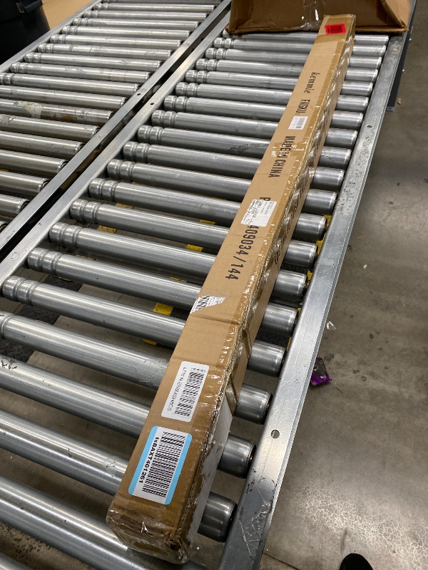 Photo 1 of 1" Curtain Rod Telescoping Single Drapery Rod 72-144 Inches, Square Finials, Bronze