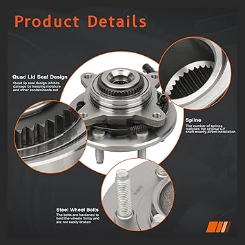Photo 1 of (4WD Only) DRIVESTAR 515079 Front Wheel Hub and Bearing Assembly for Ford F150 2005 06 07 2008, for Lincoln Mark LT 2006 2007 2