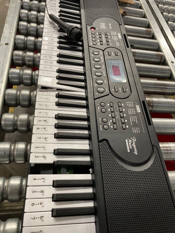 Photo 1 of **PARTS ONLY****61 Key Keyboard Piano with Stand, Portable Electric Piano Keyboard Kit for Beginners with Stand, Microphone,Note Stickers, Music Rest, Digital Music Keyboard Built-In Speakers