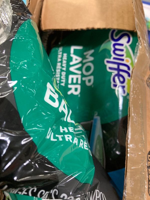 Photo 1 of ***OPEN BOX*** Swiffer Sweep & Mop Deluxe 2-in-1 Multi-Surface Kit for Floor Cleaning, Includes 1 Sweeper Device, 5 Dry Sweeping + 6 Wet Mopping Heavy Duty Cloths, Black