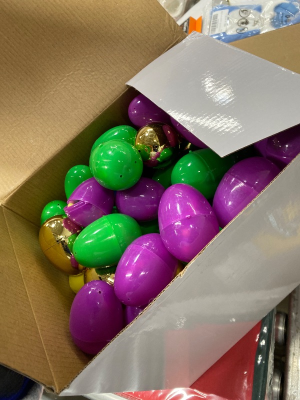 Photo 1 of 100 Pack Prefilled Easter Eggs with Assorted Toys Inside Includes 6 Surprise Golden Eggs, 100 Plastic Easter Eggs Filled with Toys for Easter Basket Stuffers Egg Hunt Party Favors for Kids Boys Girls