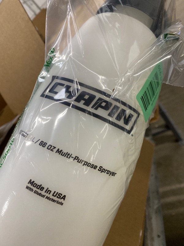 Photo 1 of ***BROKEN PUMP***Chapin 10031 Handheld Pump Sprayer, 68oz, Multi?Purpose, Lawn & Garden, Translucent Poly Tank, Adjustable Brass Nozzle, Thumb?Trigger Lock & in?Tank Filter for Fertilizer, Weed & Pest Applications***BROKEN PUMP***