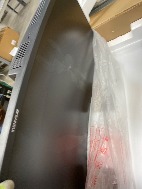 Photo 1 of **MAJOR DAMAGE TO SCREEN-NO REFUNDS OR RETURNS**SANSUI 34-Inch Curved Gaming Monitor UWQHD 3440 x 1440P Up to 200Hz 165Hz Curved 1500R - PIP/PBP, OD 1ms, HDR, 300nits, sRGB 130%, DCI-P3 97%,AI Crosshair,HDMI2.1x2,DP1.4(Cable Included)