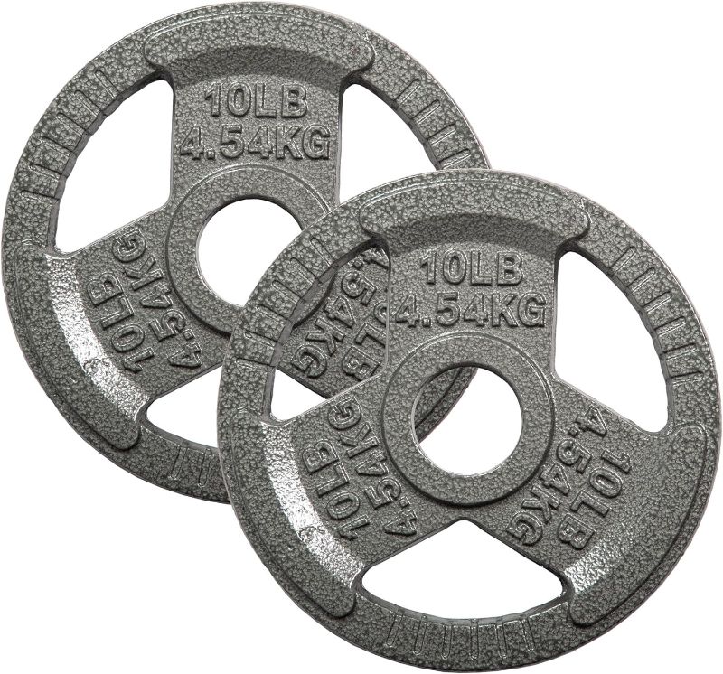 Photo 1 of **THIS IS FOR 4 WEIGHTS ALL 10 LB***Fitvids Cast Iron 2-Inch Olympic Weight Plate for Strength Training & Weightlifting, 4 TEN LB WEIGHTS