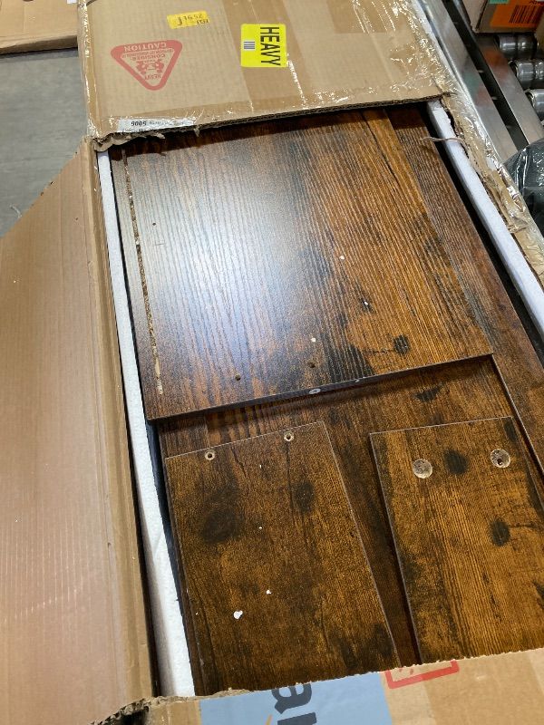 Photo 1 of ***DAMAGED -SELLING AS PARTS ONLY*** Iwell 67" Tall Storage Cabinet, Bathroom Cabinet with Drawer & Adjustable Shelves, Narrow Storage Cabinet, Floor Cabinet for Living Room, Home Office, Rustic Brown