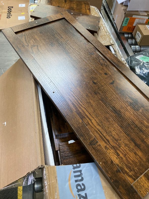 Photo 1 of ***DAMAGED -SELLING AS PARTS ONLY*** Iwell 67" Tall Storage Cabinet, Bathroom Cabinet with Drawer & Adjustable Shelves, Narrow Storage Cabinet, Floor Cabinet for Living Room, Home Office, Rustic Brown