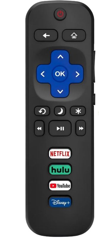 Photo 1 of 1-Pack Universal Roku TV Remote, Compatible with TCL/Onn/Hisense/Sharp/Philips/Westinghouse/Insignia/Element Roku TVs, 1 Year Warranty