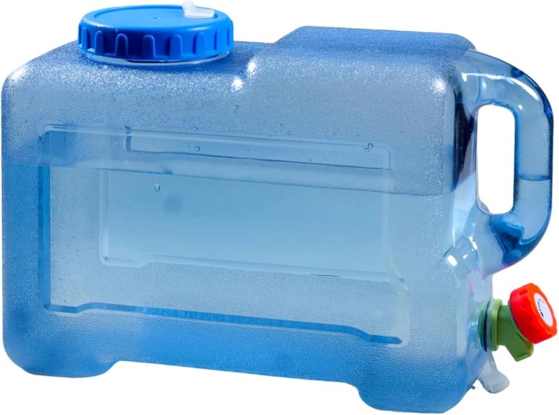 Photo 1 of .17 Gallon Water Container with Spigot, Portable Water Jug, No Leakage Camping Bucket with Tap, BPA Free Emergency Water Storage Tank for Camping, Vehicle, Car, Outdoor Hiking, Picnic