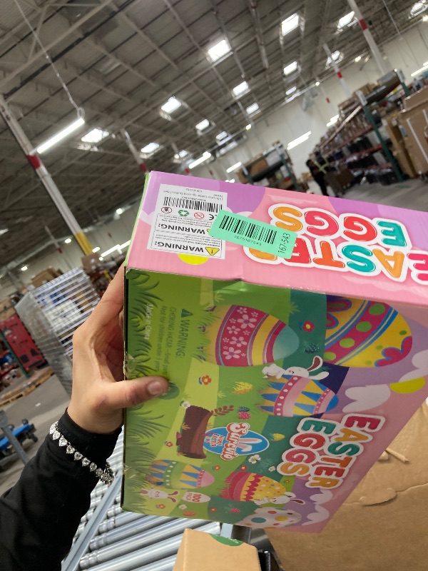 Photo 1 of [6 Surprise Golden Eggs] 100 Pack 3 Inch Large Easter Eggs, Empty Easter Eggs Fillable, Bright Colors Plastic Eggs Bulks for Easter Hunt, Easter Party Favor, Basket Stuffers Fillers