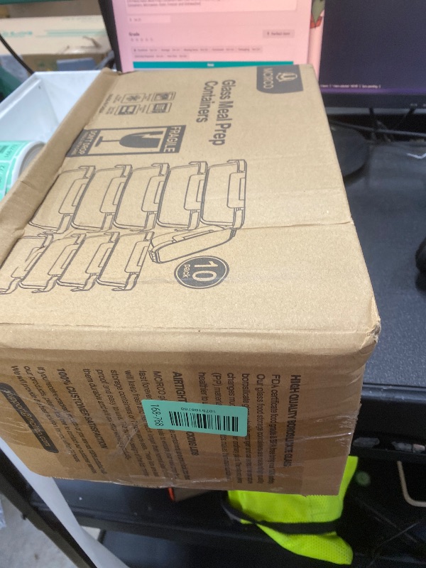 Photo 1 of  Glass Meal Prep Containers with Lids, MCIRCO Food Storage Containers with Snap Locking Lids, Airtight Lunch Containers, Microwave, Oven, Freezer and Dishwasher