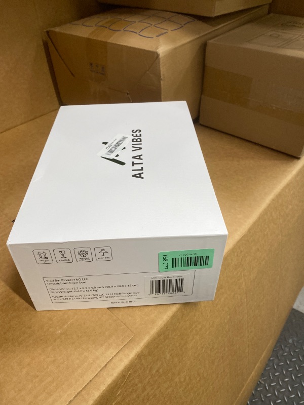 Photo 1 of **BOX IS LOCKED/NO CODE***ALTA VIBES Premium Large Bamboo Storage Box - With Lock, Smell Proof Jars, Tray, Decorative Wooden Organizer, 4 Smell Proof Glass Jars & Accessories (Green)