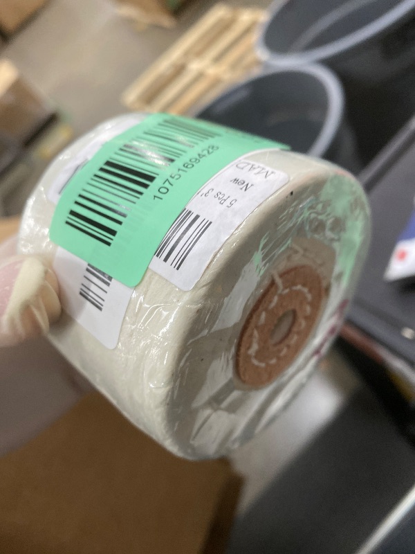 View 2 of ??? ?? 5 Pcs 3'' Cotton Polishing Wheel, 3/8'' Arbor Abrasive Buffing Wheel Fine Finishing Kits Lapidary Polishing Set for Bench Grinder/Buffer