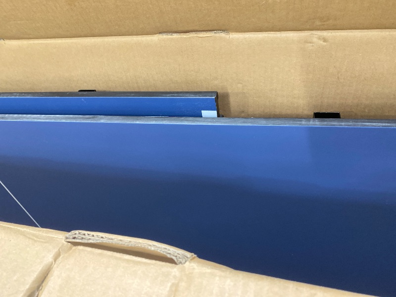 Photo 1 of ****Parts only****
JOOLA Inside Professional MDF Indoor Ping Pong Table with Quick Clamp Table Tennis Net and Post Set - 10 Minute Easy Assembly - Tournament Quality - Foldable with Single Player Playback Mode, Blue