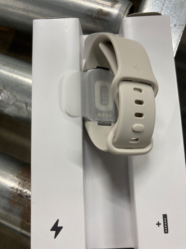 Photo 1 of **Is not permitted to Return, not Refund**Fitbit Charge 6 Fitness Tracker with Google apps, Heart Rate on Exercise Equipment, 6-Months Premium Membership Included, GPS, Health Tools and More, Porcelain/Silver, One Size (S & L Bands Included)