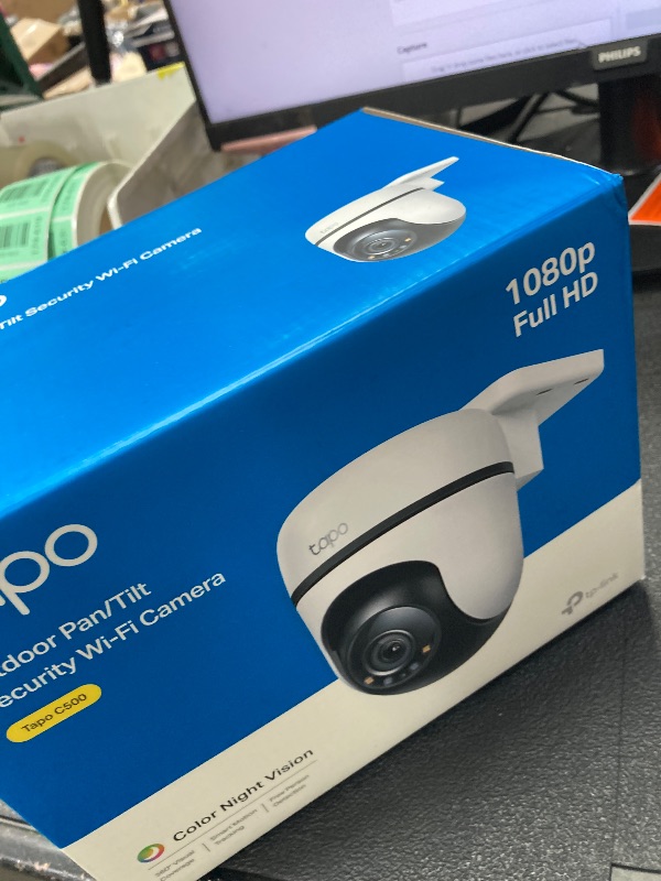 Photo 1 of ***MISSING HARDWARE***Tapo 1080P Outdoor Wired Pan/Tilt Security Wi-Fi Camera, 360° View, Motion Tracking, Works with Alexa & Google Home, Night Vision, Free AI Detection, Cloud & SD Card Storage(up to 512GB), Tapo C500…***MISSING HARDWARE***