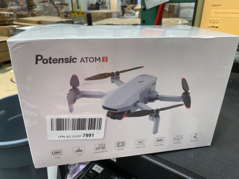 Photo 1 of **** FACTORY SEAL*** NO RETURN**** NO REFUND**** Potensic ATOM 2 Drone with Camera for Adults 4K Video, 8K Photo, Under 249g, 3-Axis Gimbal, 10KM Transmission, AI Track, Vertical Shooting, AI Night Shot, QuickShots, Fly More Combo (96-Min Flight)