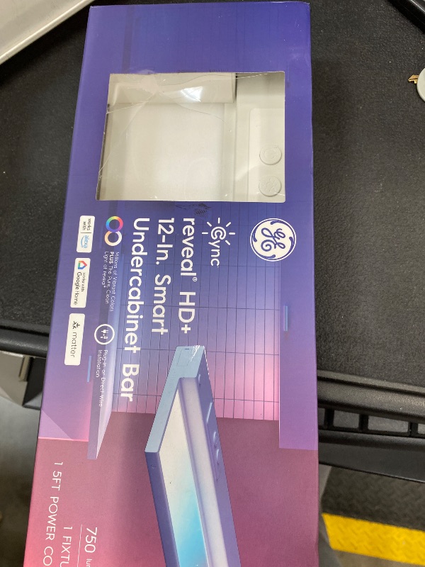Photo 1 of ***** SEAL BY COMPANY*****GE Cync Reveal HD+ Smart Undercabinet Light Fixture, Color Changing, 12-in Bar
