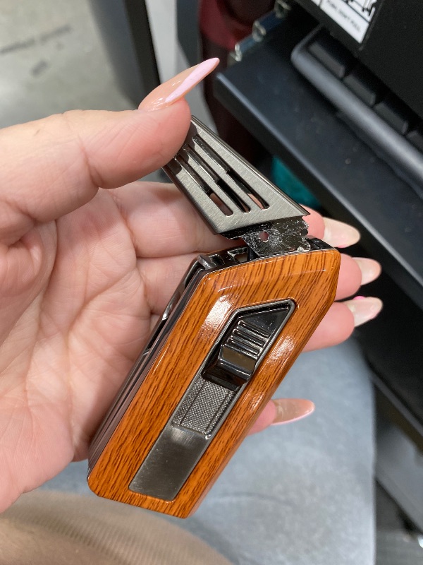 Photo 1 of **** NO RETURN****** NO REFUND******* FLABOX 3 in 1 Soft Flame Lighter,Refillable Butane Lighter with 3 Clean Tool,Adjustable Soft Flame Lighter for Candle Grill Fireplace,Delicate Gift with Clean Brush for Men Mahogany,Without Butane