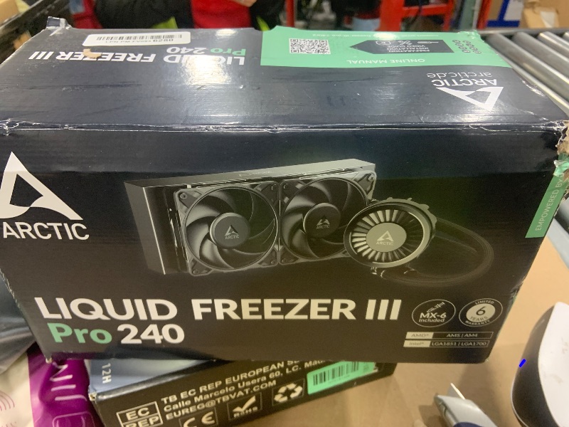 Photo 1 of ARCTIC Liquid Freezer III Pro 240-240 mm AIO CPU Cooler, Water Cooling, 38 mm Radiator, PWM Pump, VRM Fan, AMD AM5/AM4, Intel LGA1851/1700 Contact Frame - Black