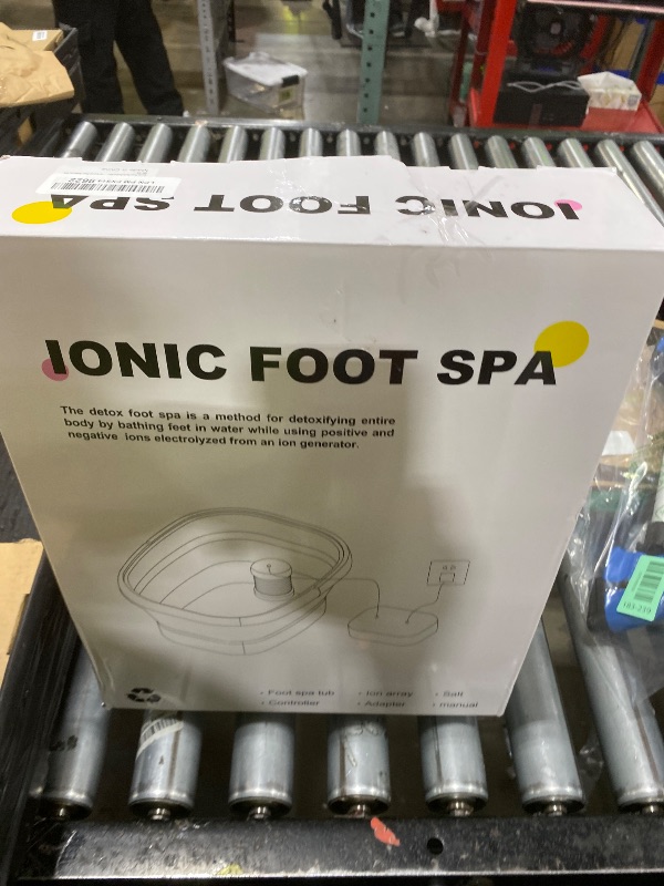View 2 of Ionic Foot Bath Detox Machine,Foot Detox Foot Bath Soak Tub with 2 Arrays,80 Disposable Foot Bath Liners,Detox Sea Salt,Folding Foot Spa Bucket,Home Salon-Level Foot Soaking Tub
