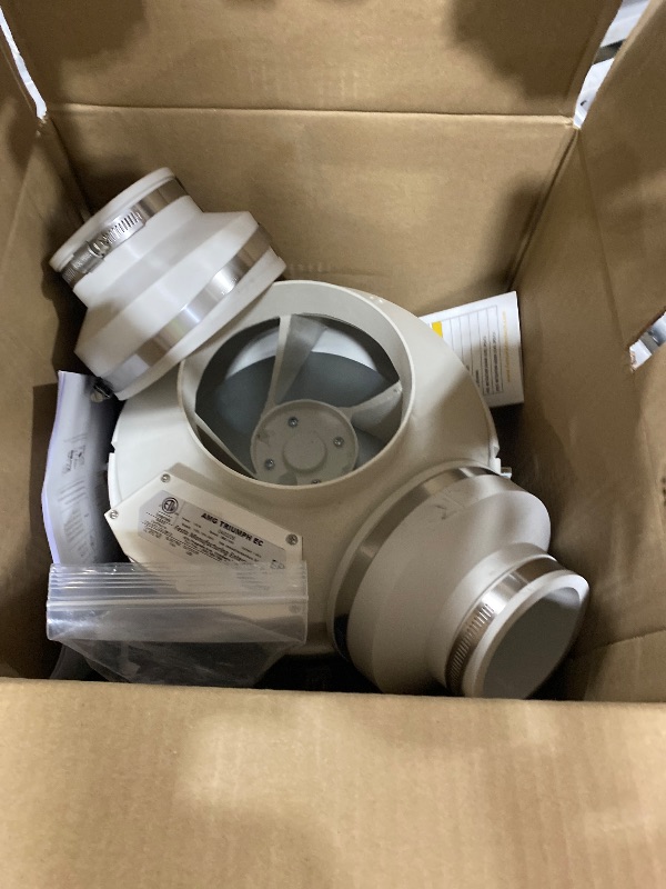 Photo 1 of Festa AMG Triumph EC Radon Fan – 3“ Installation Kit - Quiet and Energy Efficient Radon Mitigation Inline Fans – High Performance 6” Duct Fan