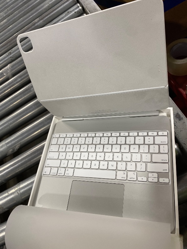 Photo 1 of Apple iPad Magic Keyboard Case for iPad Pro 13-inch (M4 and M5), Great Typing Experience, Built-in Trackpad, Function Row, US English - White
