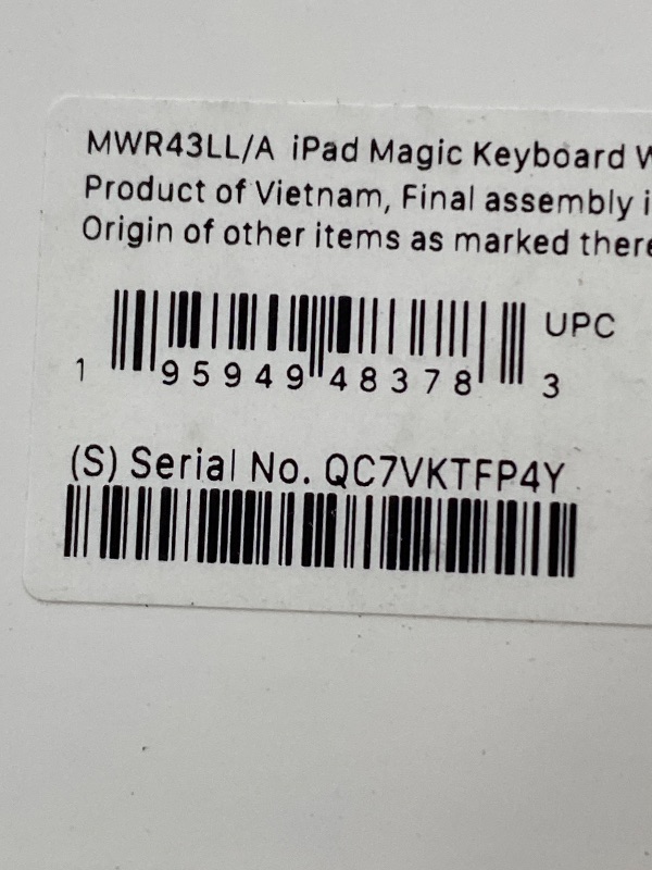 Photo 1 of Apple iPad Magic Keyboard Case for iPad Pro 13-inch (M4 and M5), Great Typing Experience, Built-in Trackpad, Function Row, US English - White
