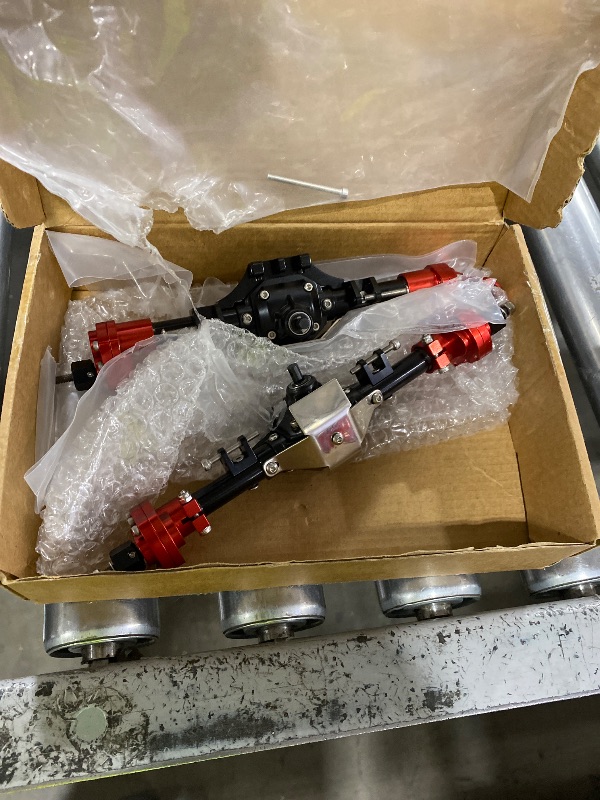 Photo 1 of RZXYLRC Axle Metal Complete Front and Rear Portal Axle with Gears Shaft for 1/10 RC Crawler Car Axial SCX10 & SCX10 II 90046 90047 CNC Upgrade Parts
