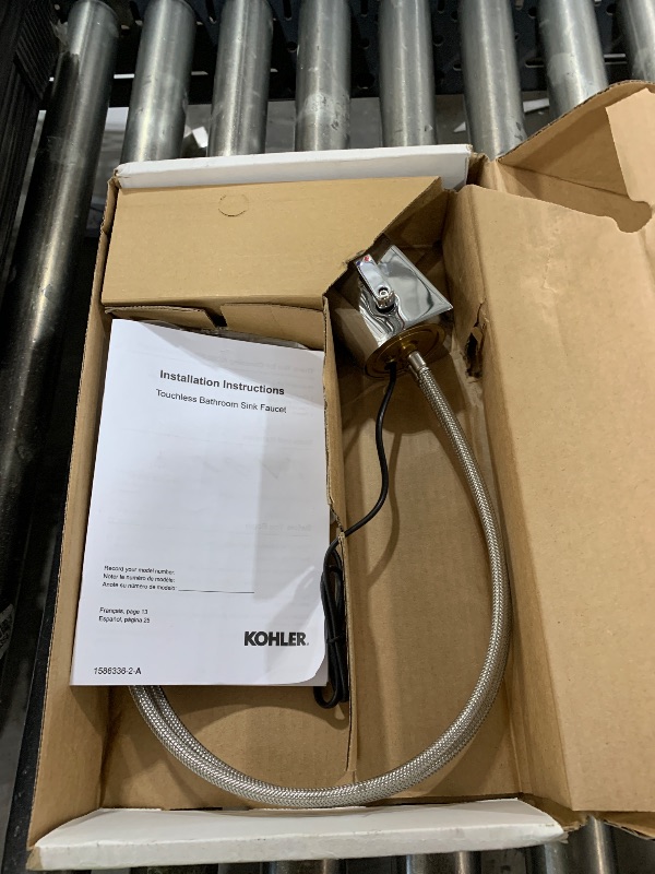 Photo 1 of Kohler K-13462-CP Sculpted Single-Hole Touchless AC-Powered Bathroom Sink Faucet with Insight Technology, Temperature Mixer and 5-3/4-Inch Spout, Polished Chrome