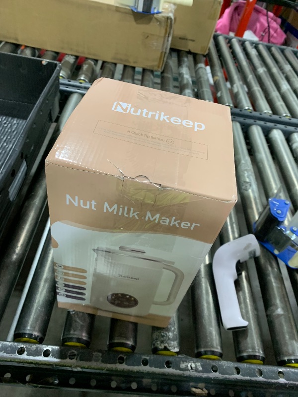 Photo 1 of Upgraded 10-in-1 Nut Milk Maker Machine with Stainless Steel Lid, 40oz Nut Milk Maker for Almond, Oat, Soy, Juice, Plant Based Milk Maker Blender, 18H Delay/Keep Warm/Self Cleaning