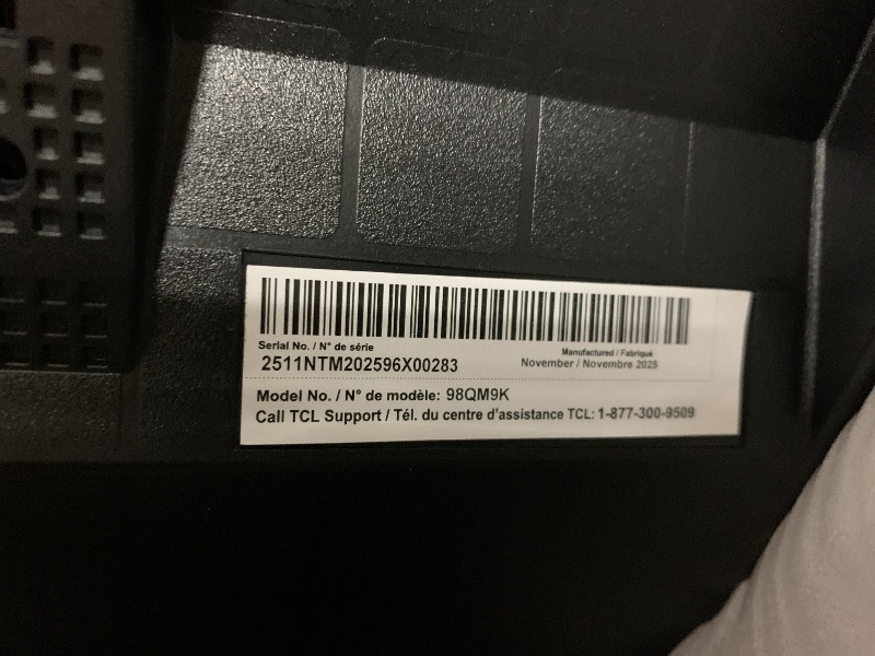 Photo 1 of TCL 98 Inch Class QM9K Series | Mini LED QLED 4K | 98QM9K, Latest Model | 144HZ Peak Brightness & Contrast Dolby Vision | Up to LD6K Precise Dimming | AI Smart Google TV | Dolby Atmos Bang & Olufsen
