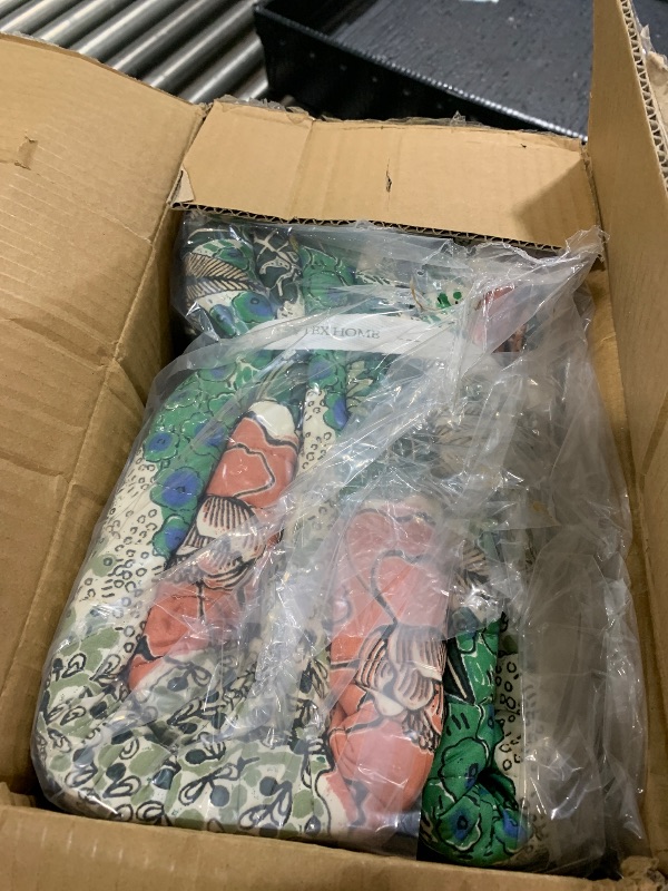 Photo 1 of Levtex Home - Bettina Quilt Set - Full/Queen Quilt and Two Standard Shams - Floral - Teal, Blue, Green, Mauve, Cream - Quilt (88x92in.) and Shams (20x26in.) - Reversible - Cotton