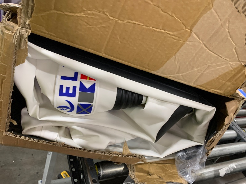 Photo 1 of elelife 10FT Inflatable Boat,2-3Person Portable raft,2 Aluminum seat Board and 5 Aluminum Floor,3 Independent air Tubes,14 inch Large Float.No disassembly Required, Ultra Portable Design (10FT)