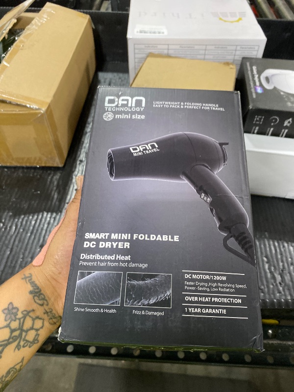 Photo 1 of DAN Technology Auto Dual Voltage Hair Dryer,Hair Blow Dryer,Folding hairdryer for Travel,Small Blower with Multi-Function Plug Adapter,Compact Hair Dryer with Diffuser & Concentrator