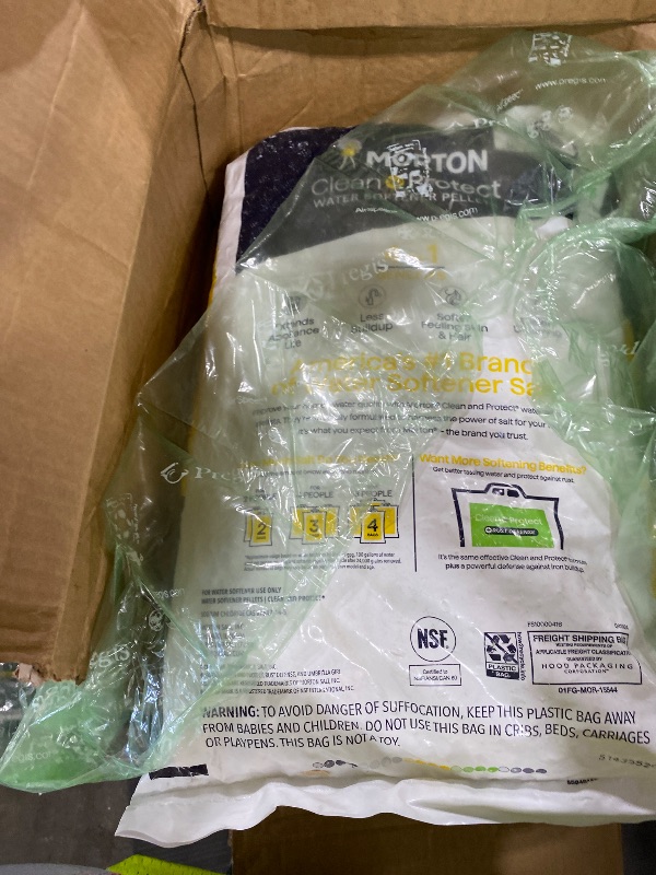 Photo 1 of Morton F125000000G Clean & Protect Water Softening Pellets, 40 Lbs.