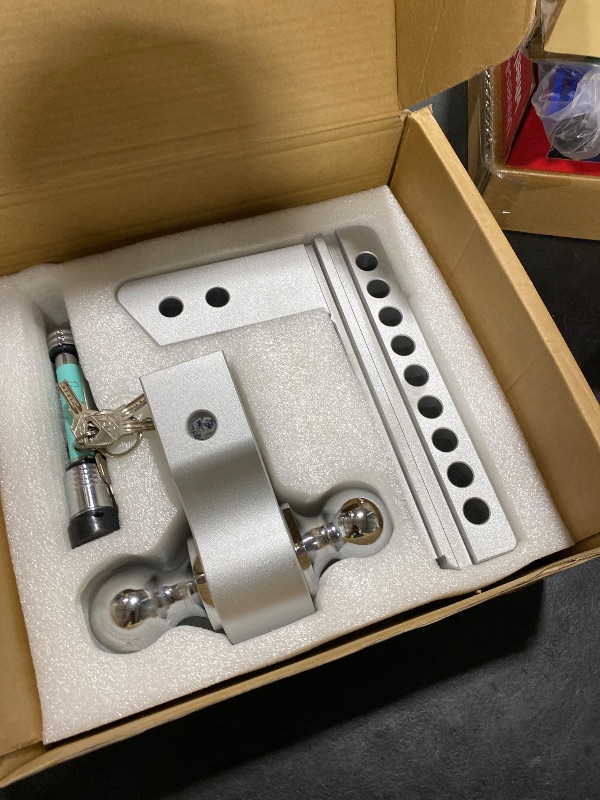Photo 1 of Drop Hitch for 2.5 Inch Receiver, Vullteeon 8 Inch Adjustable Trailer Hitch Ball Mount, 18,500 LBS GTW, (2" & 2-5/16") Chrome Plated Steels Balls, Aluminum Tow Hitches with Two Anti-Theft Pins Locks