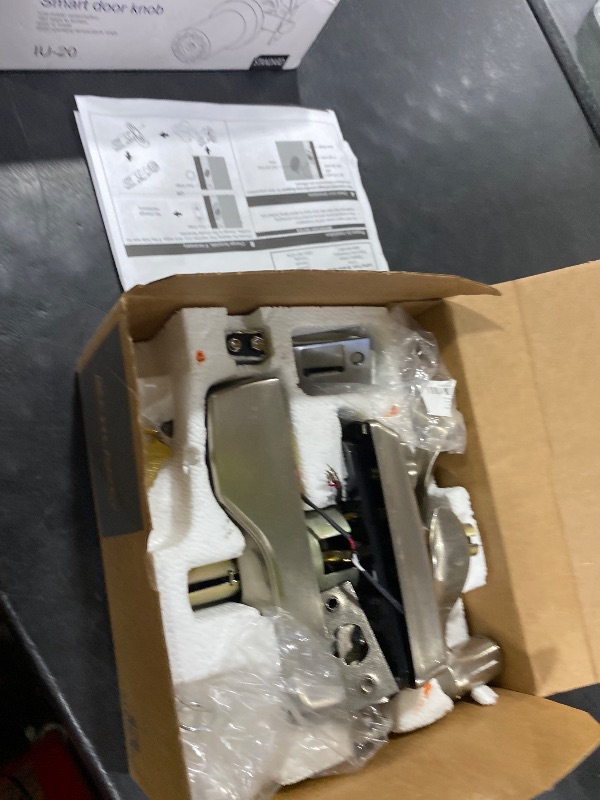 Photo 1 of Schlage Camelot Keypad Lock with Lever Handle, Electronic Keyless Door Entry, Flex Lock Auto?Lock Option, Satin Nickel, FE595 CAM 619 ACC