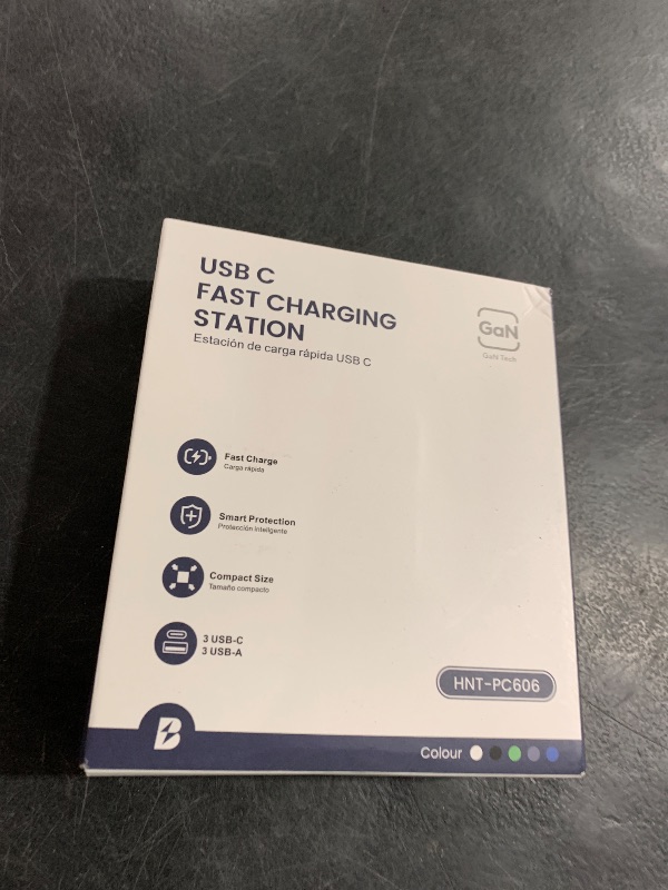 Photo 1 of [2026 Updated] USB C Fast Charger, 100W GaN 6 Port Type C Charging Station Hub Block Cube, USB C Wall Charger Power Strip Adapter Plug for iPad iPhone 17 16 15 14 Pro Max Pixel Note Galaxy, 5ft Cord