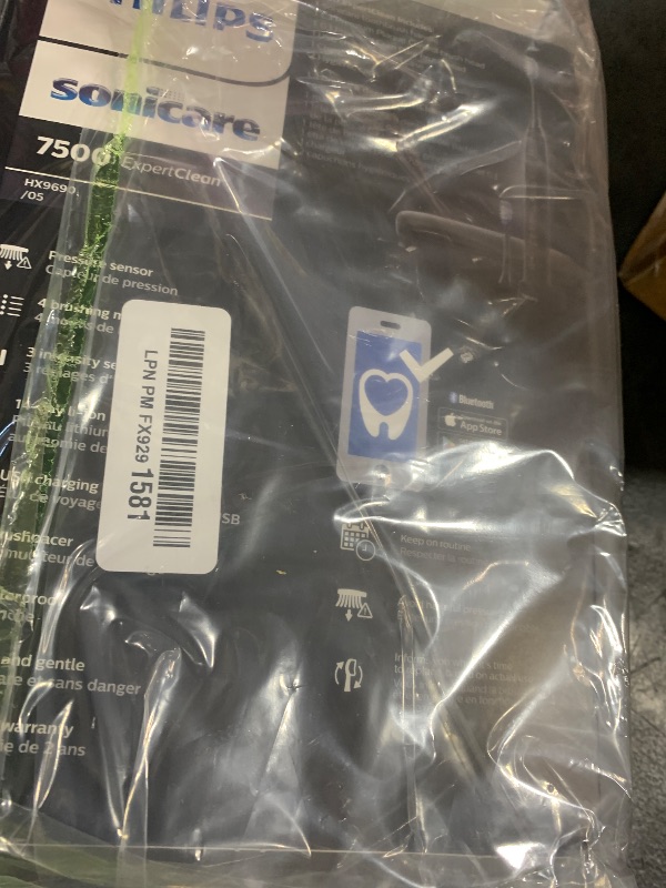 Photo 1 of Philips Sonicare ExpertClean 7500 Black, Rechargeable Electric Power Toothbrush, HX9690/05