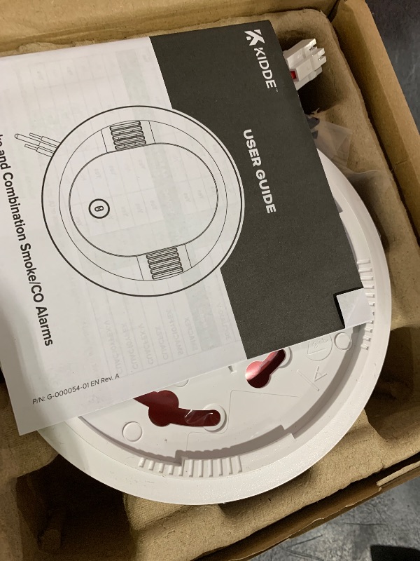 Photo 1 of Kidde  And Carbon Monoxide Detector, Hardwired with 10-Year Battery Backup, Voice Alerts, LED Status Lights, Interconnected, 85 dB Alarm, 5 inches, 30CUA10-V, 1 Pack