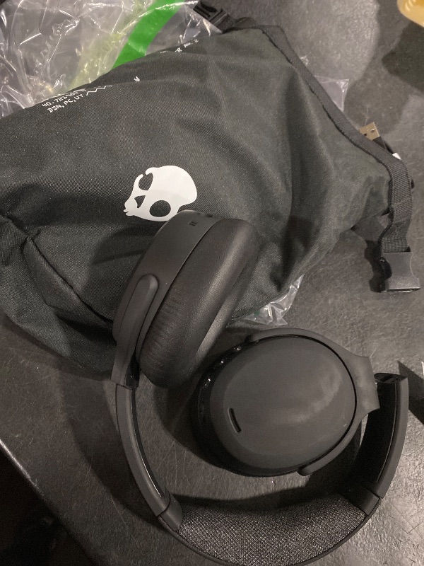 Photo 1 of Skullcandy Crusher ANC 2 Wireless Over-Ear Bluetooth Headphones with Multi-Sensory Bass, Active Noise Cancelling, Up to 60 Hours Battery, Microphone for iPhone Android - True Black