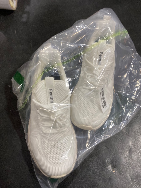 View 2 of Feethit Womens Tennis Shoes Running Walking Sneakers Lightweight Gym Shoes for Workout Work Travel Athletic White Size 6.5