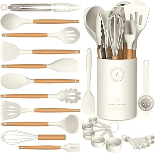 Photo 1 of 10 Pack Wooden Utensils for Cooking, Wood Utensil Set for Kitchen, Teak Wooden Spoon for Cooking, Non-Stick Spatula Ladle