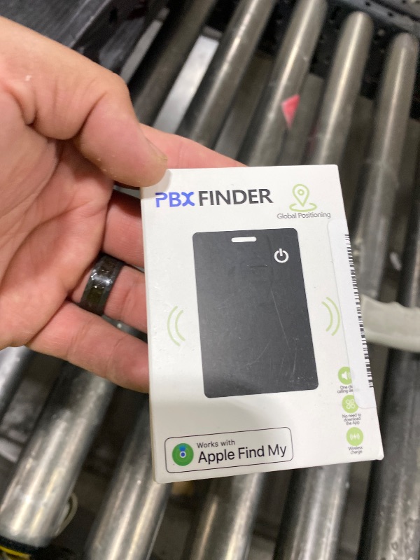 Photo 1 of [Apple MFi Certified] Wallet Tracker Card with Apple Find My (iOS Only) Rechargeable Air Tracker Tags Bluetooth Wallet Finder IP68 Waterproof GPS Tracker Item Finder for Keys, Bags, Passport Black